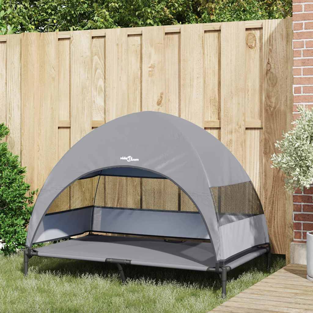 Üles tõstetud koera voodi 127 x 81 x 108 cm Kangas ja teras – toote pilt 2