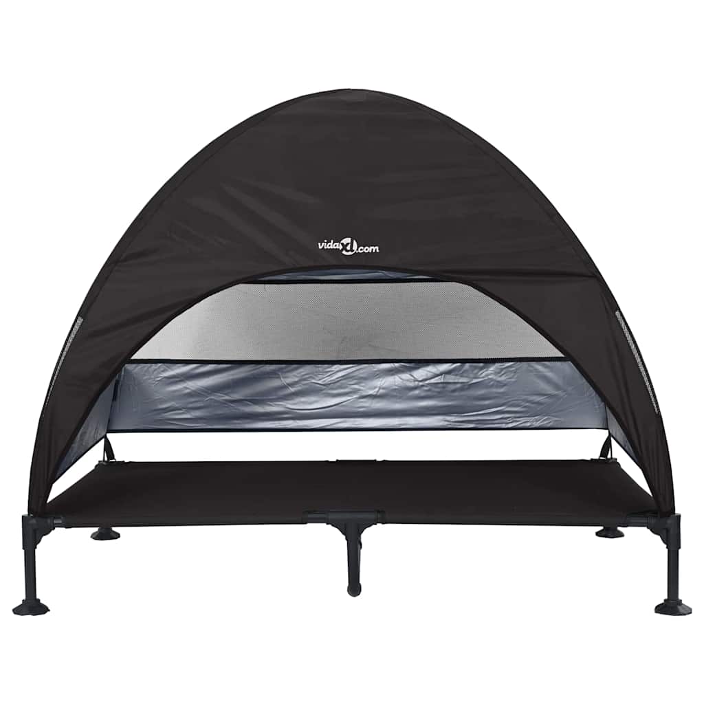 Üles tõstetud koera voodi 127 x 81 x 108 cm Kangas ja teras – toote pilt 3