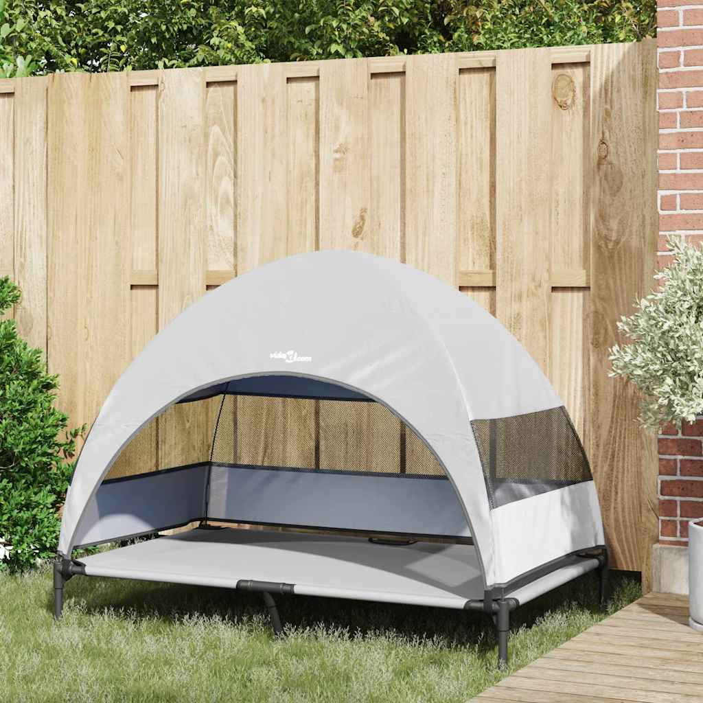 Üles tõstetud koera voodi 127 x 81 x 108 cm Kangas ja teras – toote pilt 2