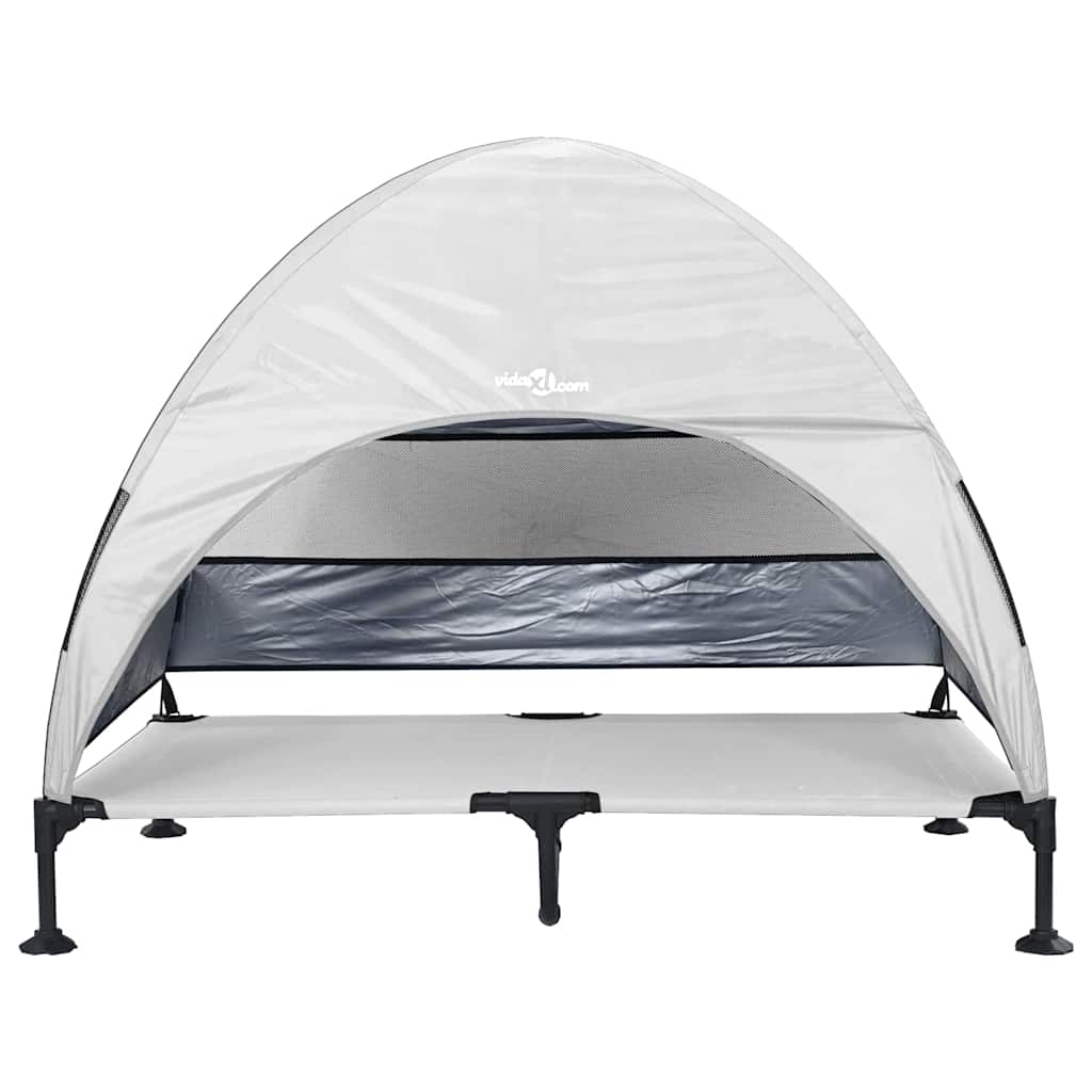 Üles tõstetud koera voodi 127 x 81 x 108 cm Kangas ja teras – toote pilt 3
