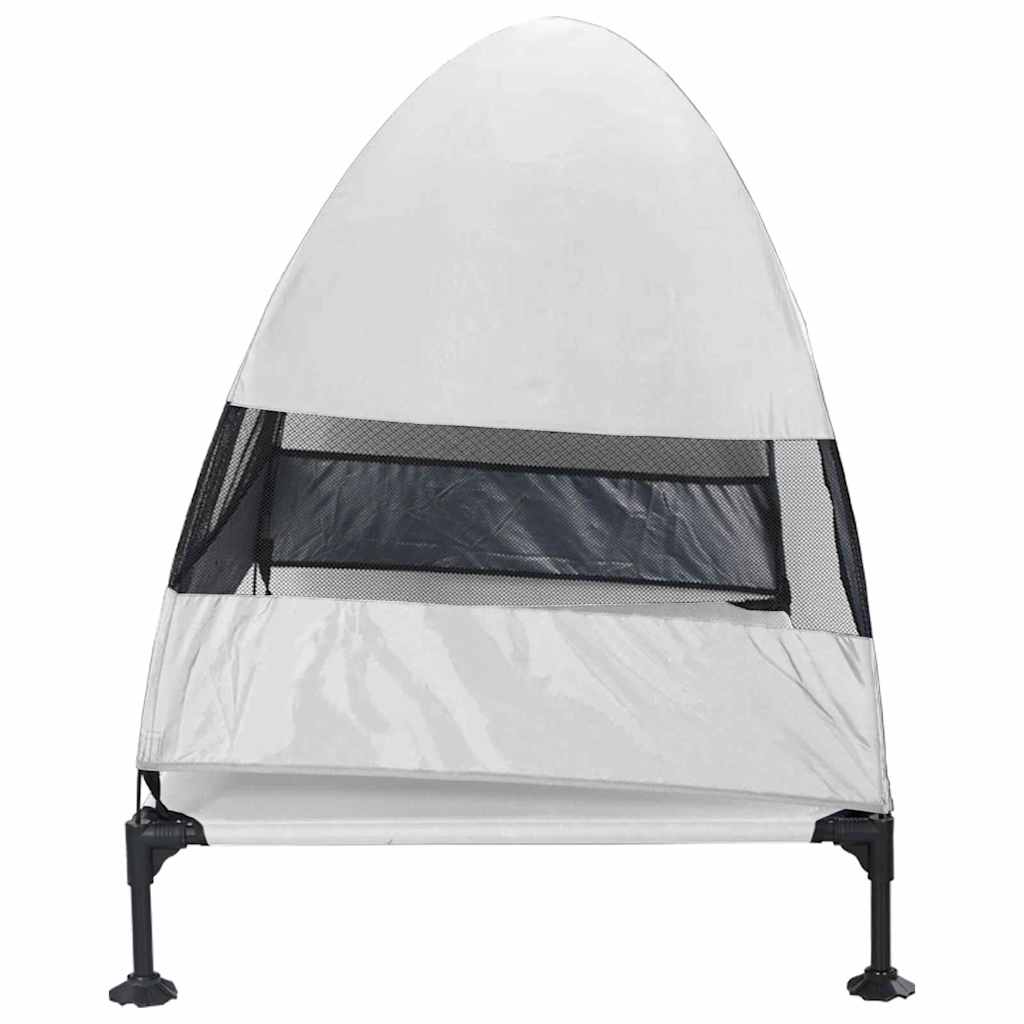 Üles tõstetud koera voodi 127 x 81 x 108 cm Kangas ja teras – toote pilt 4