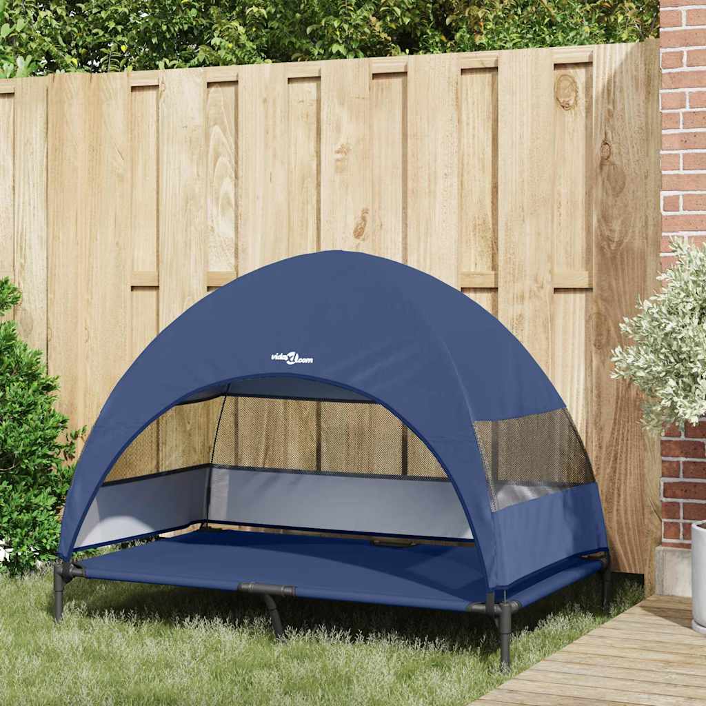 Üles tõstetud koera voodi 127 x 81 x 108 cm Kangas ja teras – toote pilt 2