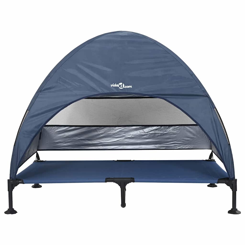 Üles tõstetud koera voodi 127 x 81 x 108 cm Kangas ja teras – toote pilt 3