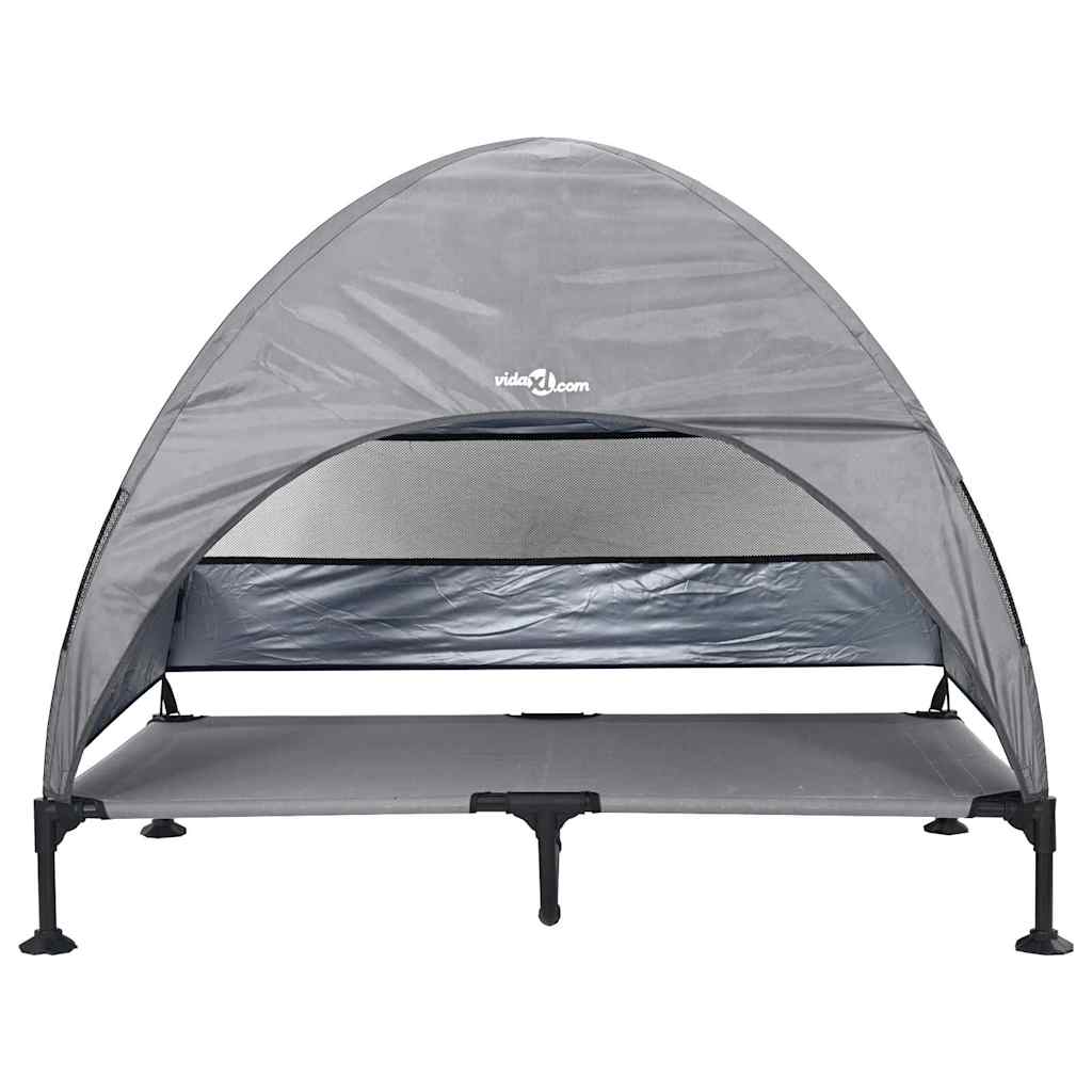 Üles tõstetud koera voodi 127 x 81 x 108 cm Kangas ja teras – toote pilt 3