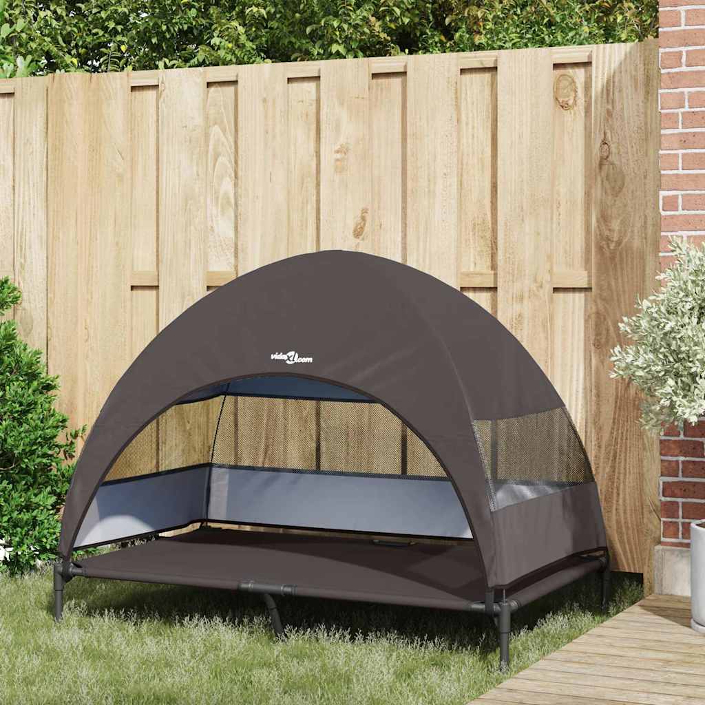 Üles tõstetud koera voodi 127 x 81 x 108 cm Kangas ja teras – toote pilt 2