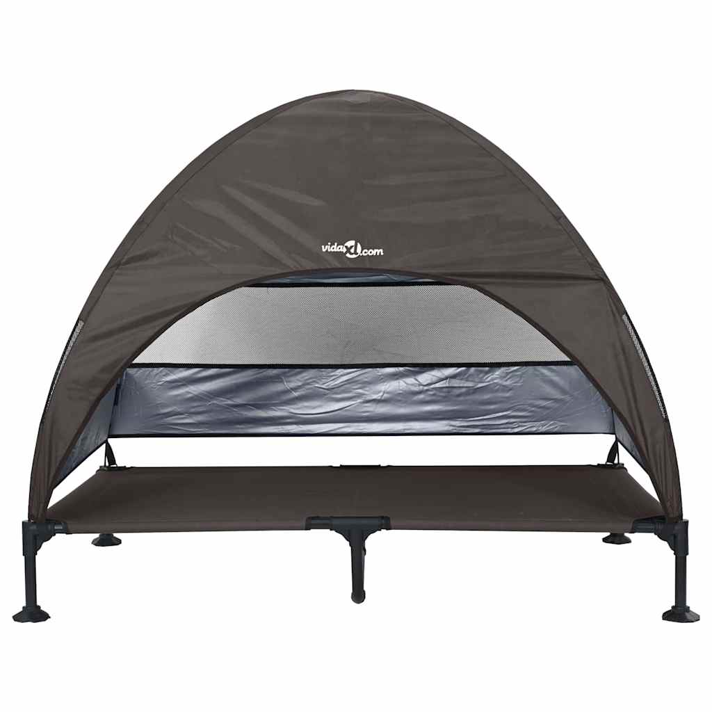 Üles tõstetud koera voodi 127 x 81 x 108 cm Kangas ja teras – toote pilt 3