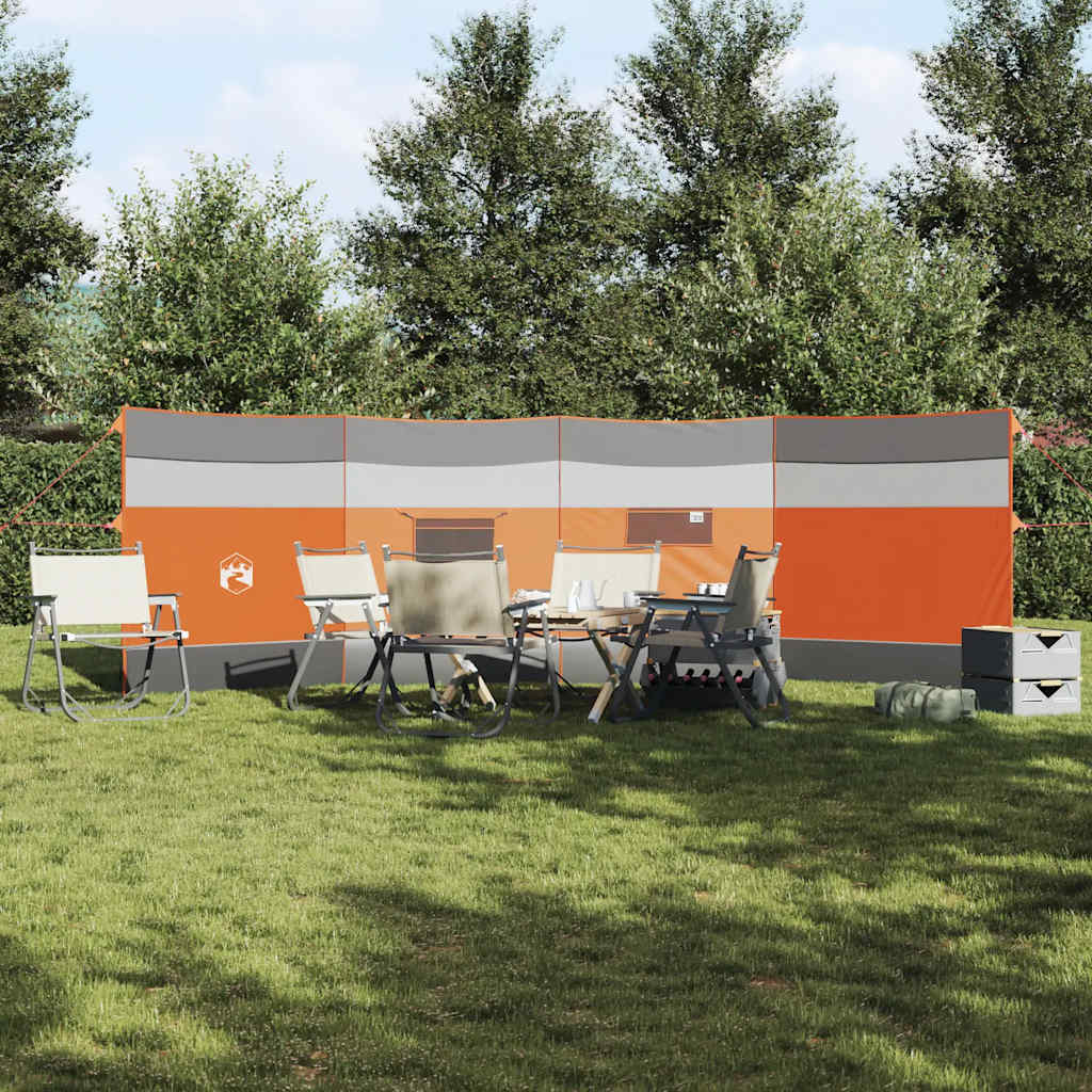 Veekindel Tuuletõke Matkamiseks (510 x 153 Cm, Hall Ja Oranž) – toote pilt 2