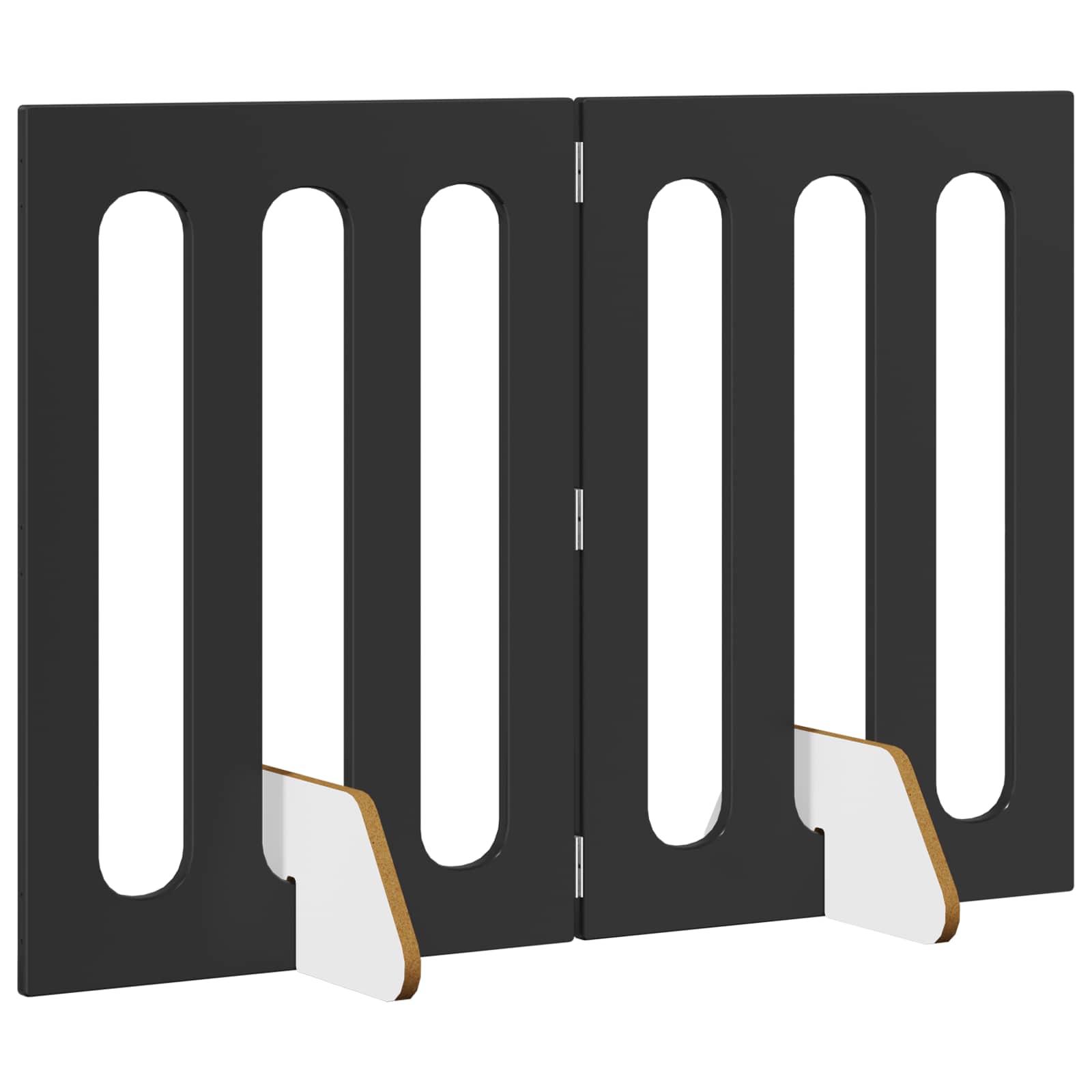Volditav lemmikloomade aed 2 tk Must tamm 100,5 x 38 x 70 cm – toote pilt 2
