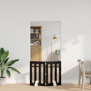 Volditav lemmikloomade aed 2 tk Must tamm 100,5 x 38 x 70 cm