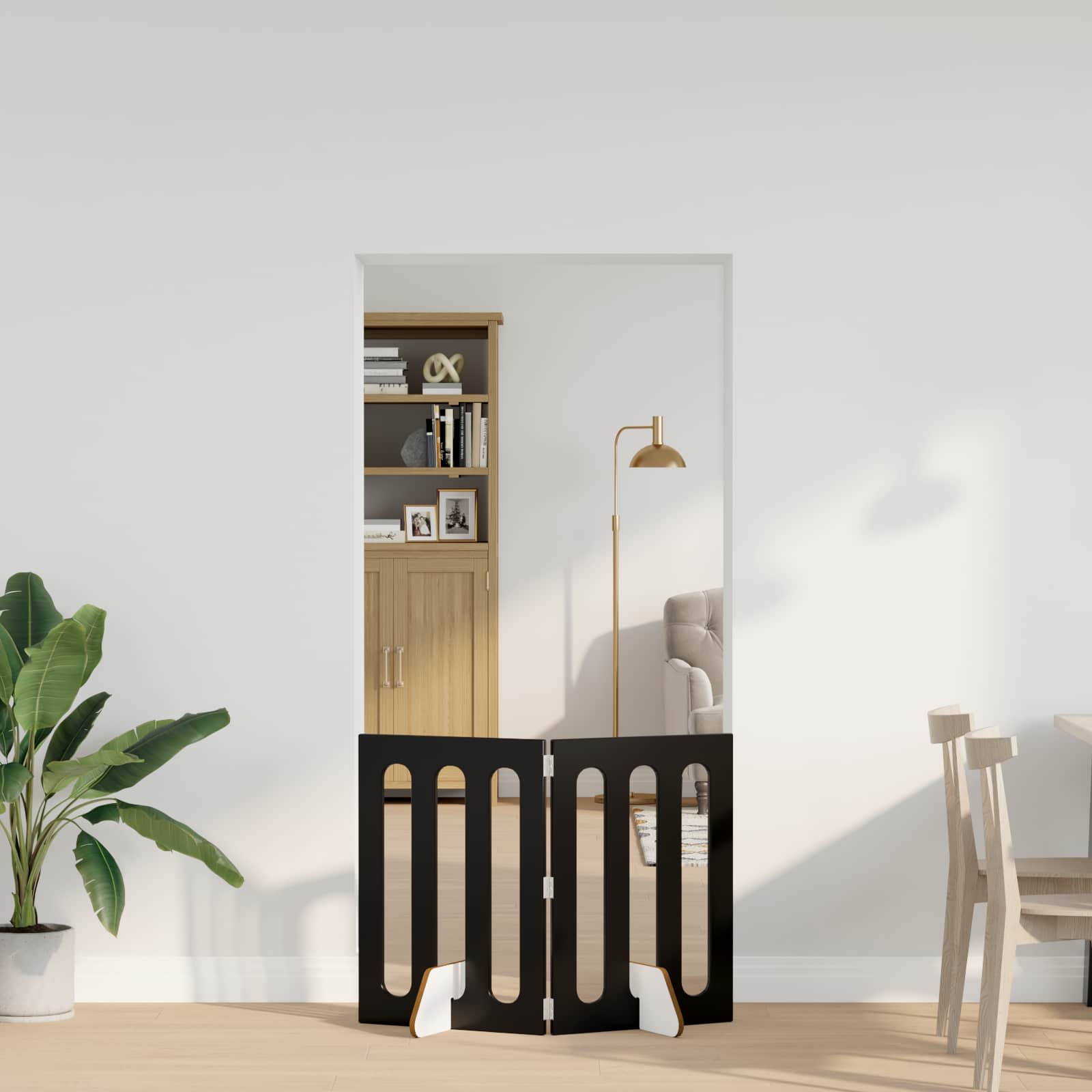 Volditav lemmikloomade aed 2 tk Must tamm 100,5 x 38 x 70 cm
