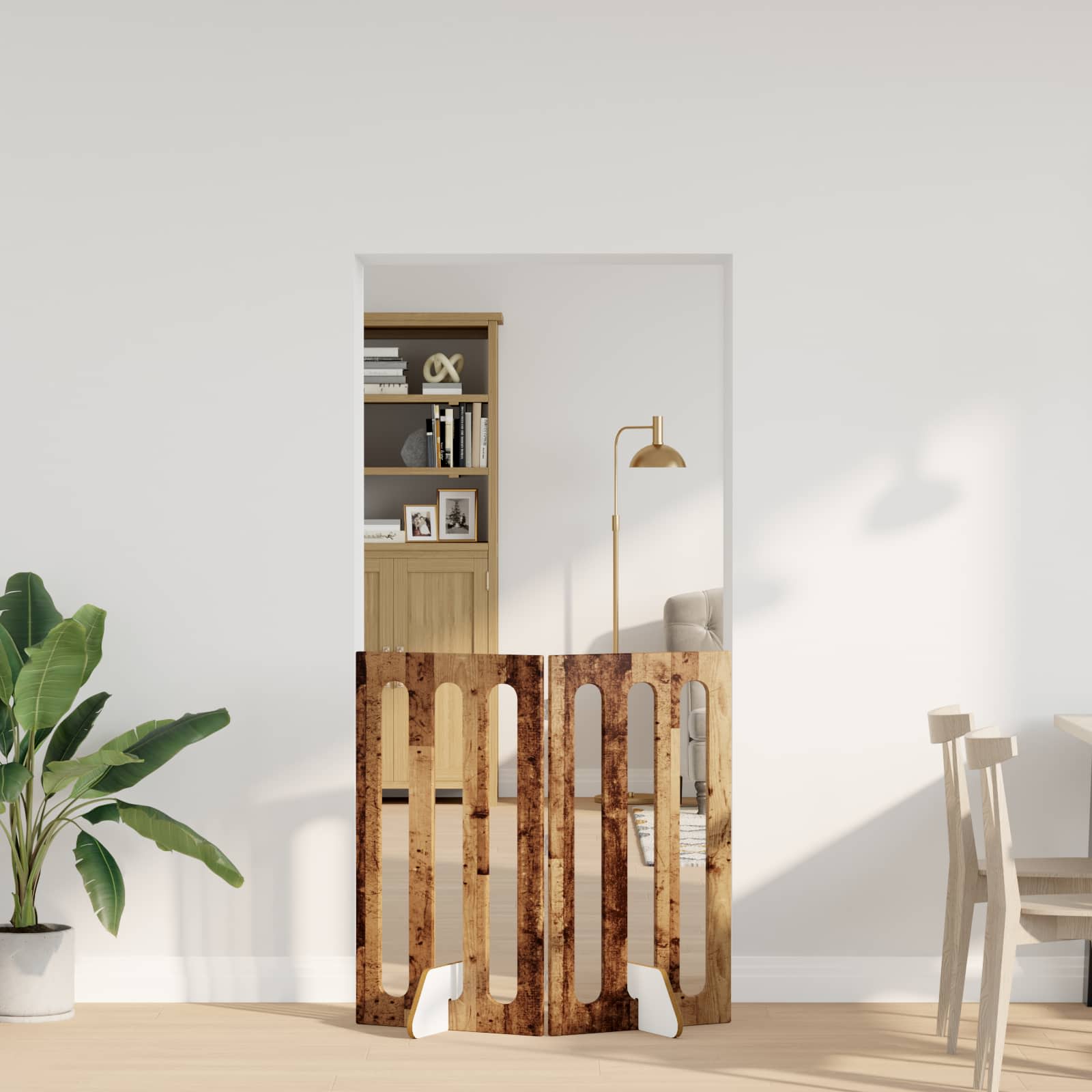 Volditav lemmikloomade aed 2 tk Tammepuit 100,5 x 38 x 90 cm