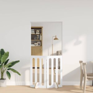 Volditav lemmikloomade aed 2 tk Valge 100,5 x 38 x 90 cm