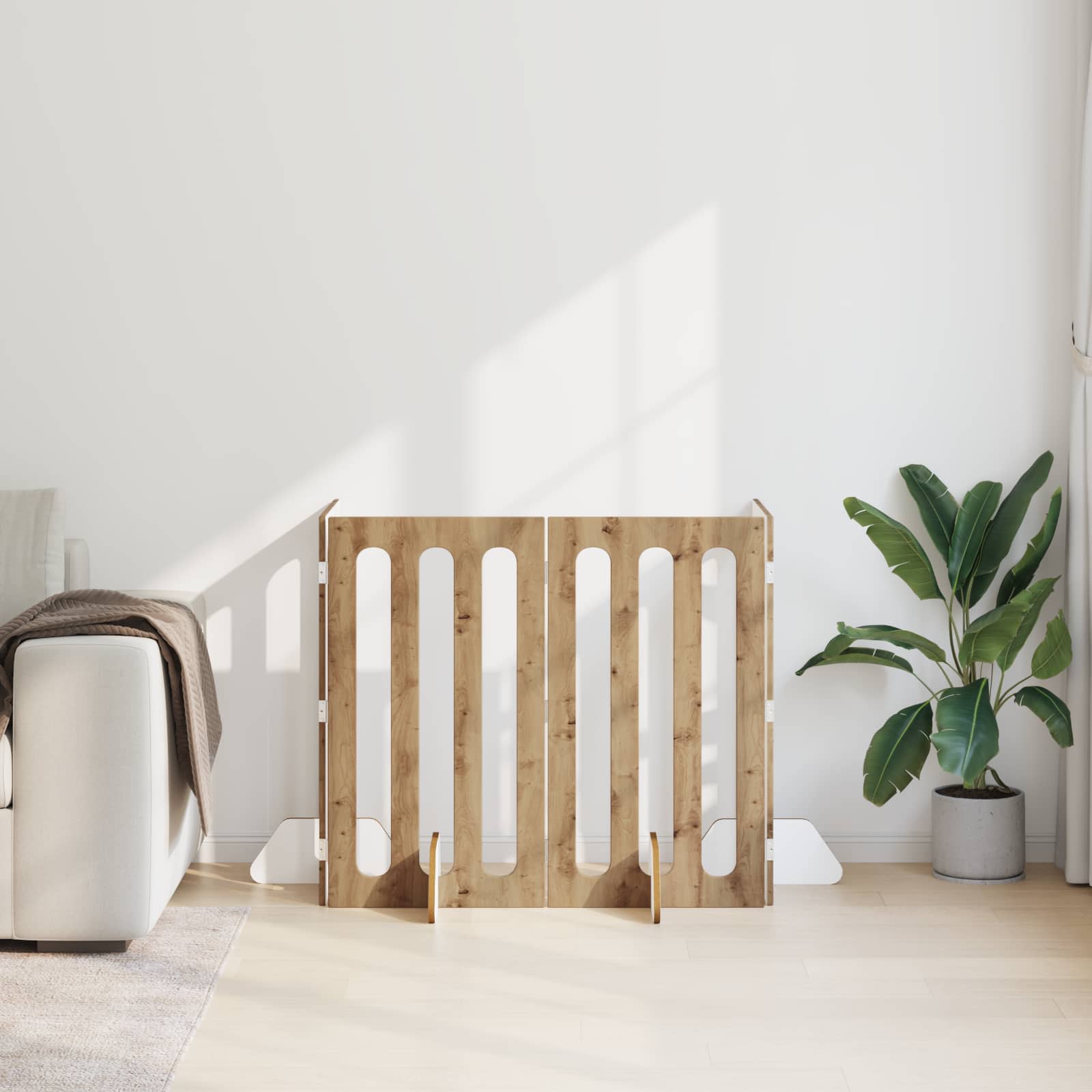 Volditav lemmikloomade aed 4 tk Artisan tamm 201 x 38 x 90 cm – toote pilt 2