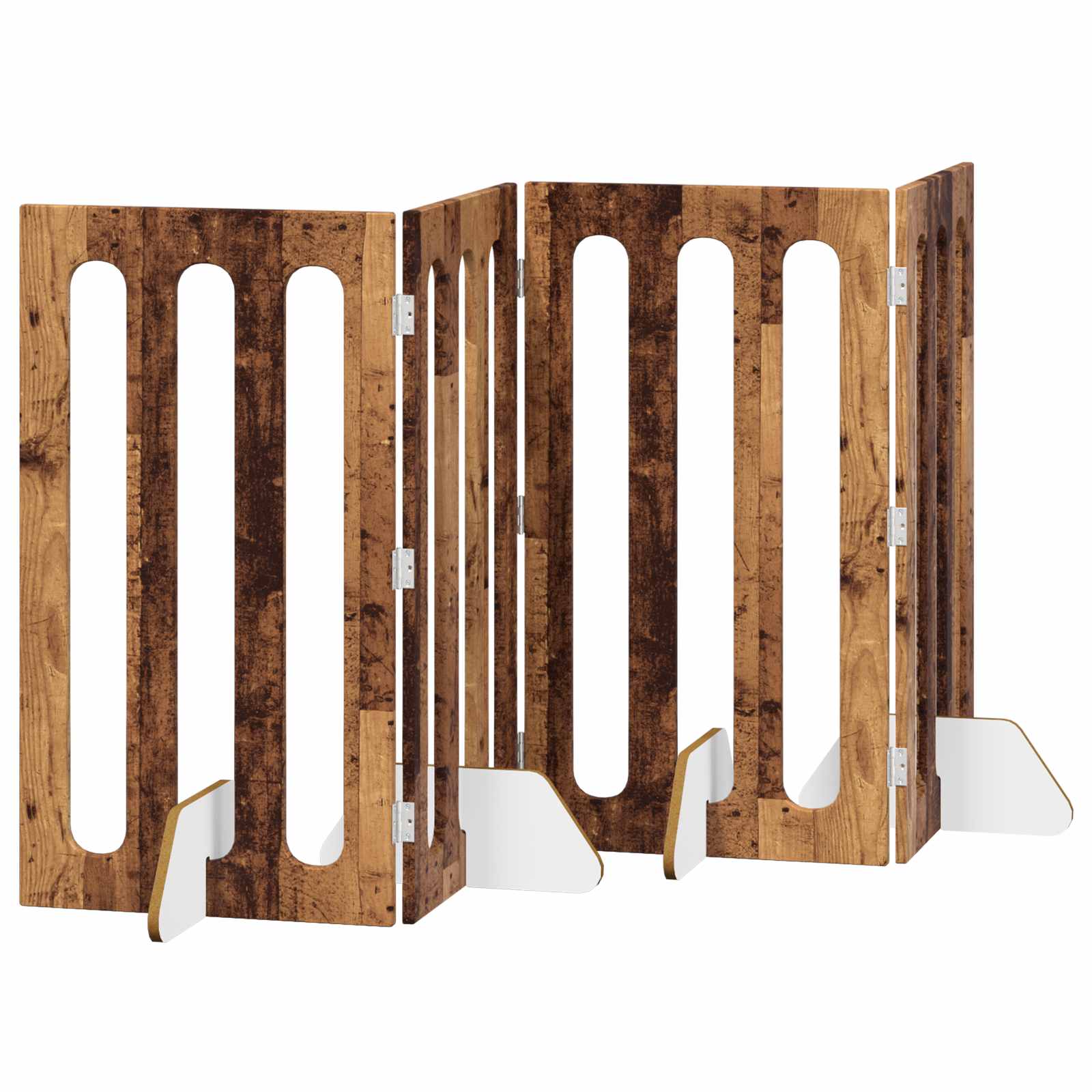 Volditav lemmikloomade aed 4 tk Tammepuit 201 x 38 x 90 cm – toote pilt 1