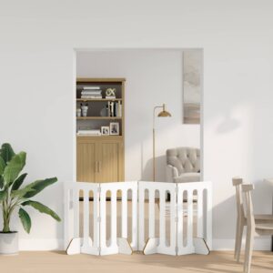 Volditav lemmikloomade aed 4 tk Valge 201 x 38 x 70 cm