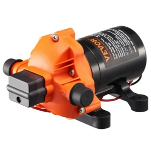 12V diafragma veepump automaatne – 12V Diafragma Veepump (11,36 L/min, 2,7-6,9 Bar, 12,7 mm Ühendus)