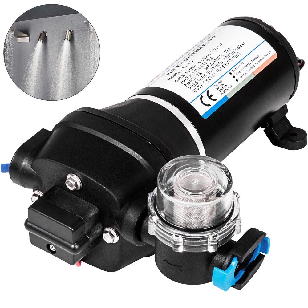 12v veemembraanpump isetäituv – 12V Veemembraanpump (2,7 Bar, 17 L/Min, Isetäituv)