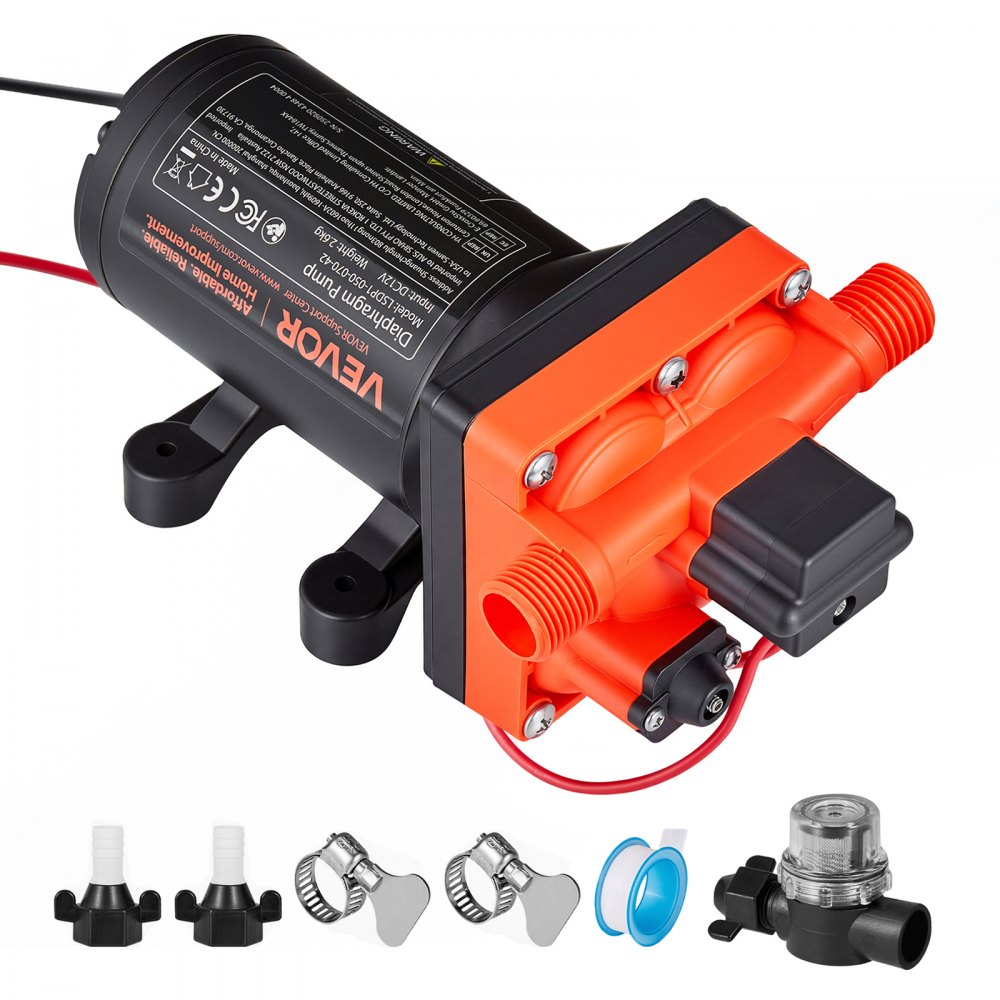 12V veepump autoelamule – 12V Veepump Autoelamule (18,9 L/Min, 4,8 Bar, 4-Kambriline)