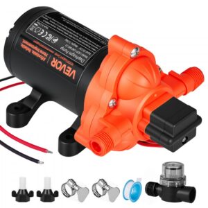 12V veepump haagissuvilale – 12V Veepump Haagissuvilale (15,1 L/Min, 2,8 Bar, 3-Kambriline)