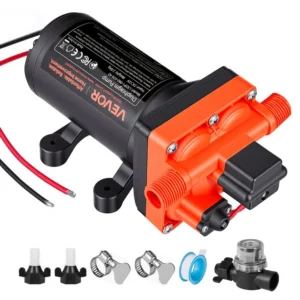 12V veepump haagissuvilale – 12V Veepump Haagissuvilale (22,7 L/Min, 70 Bar, Automaatne Rõhulüliti)