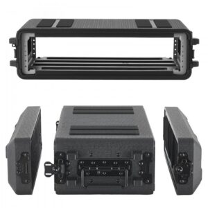 2U rack kohver 26 cm – 2U Rack-Kohver (26 cm Sügavus, Polüetüleen, Mikrofonisahtel)