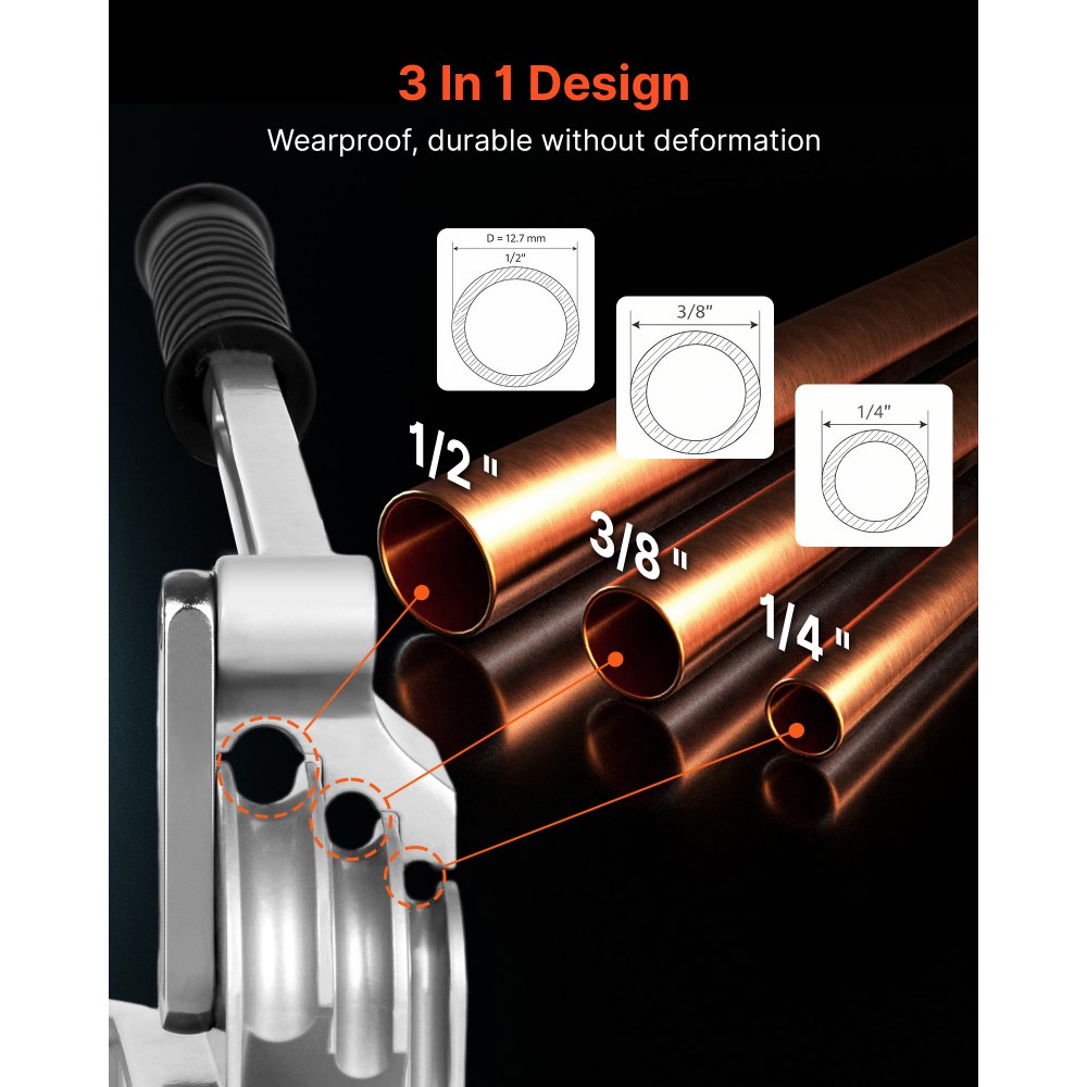 3-ühes manuaalne torupainutaja (6,35 mm, 9,5 mm, 12,7 mm) – toote pilt 2