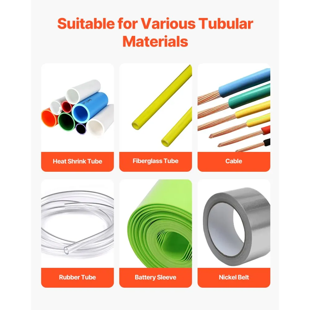 Automaatne torulõikur soojakahanemise torudele (1–85 mm laius, 0,1–99999,9 mm pikkus) – toote pilt 3