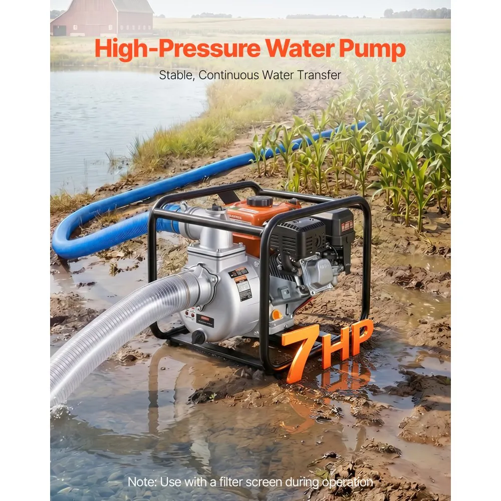 Bensiinimootoriga Veepump (76,2 mm, 1000 L/min, 7 hj) – toote pilt 1