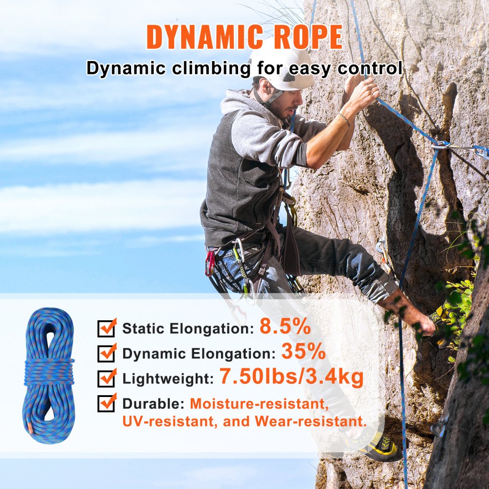 Dünaamiline ronimisköis (10,2 mm, 50 m, 25 kN) – toote pilt 4