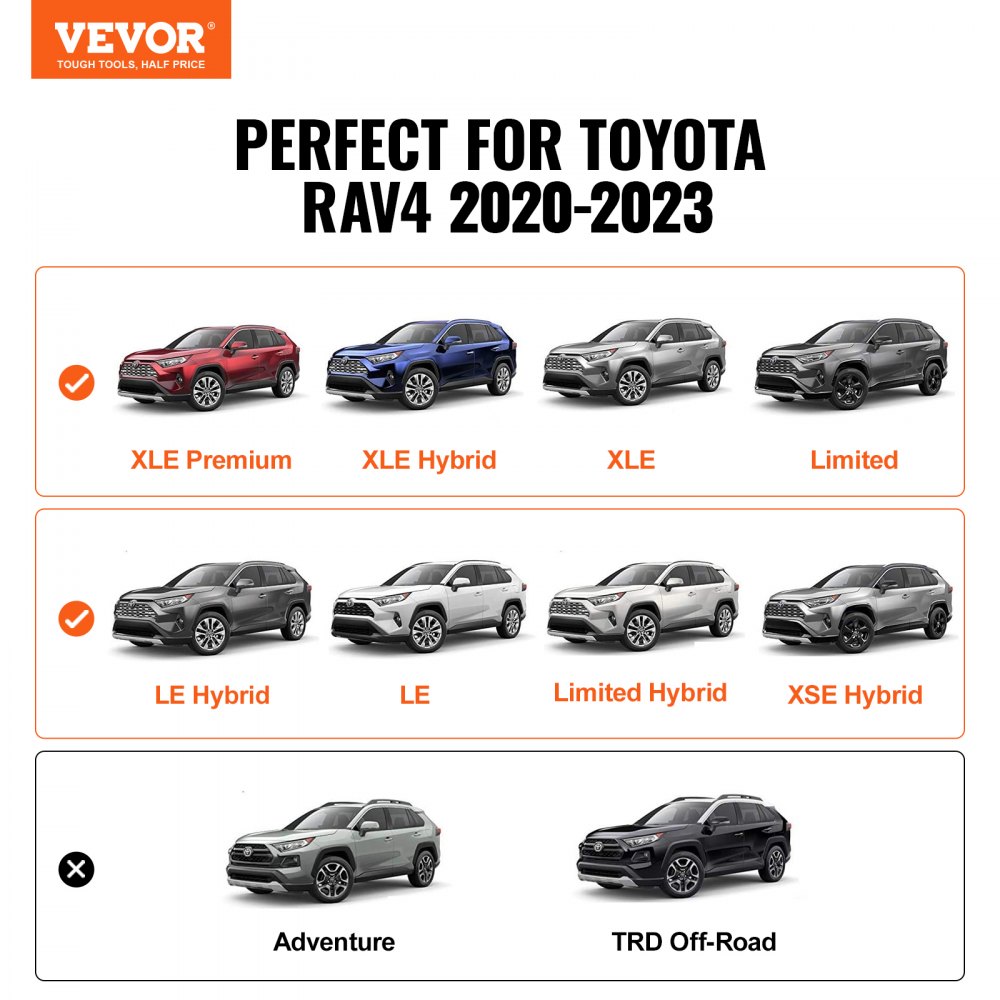 Katuseraami Risttalad Toyota RAV4-le (117,93 kg Kandevõime, Alumiinium) – toote pilt 1