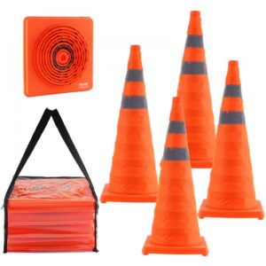 kokkupandavad liikluskoonused helkurkraedega – Kokkupandavad Liikluskoonused (4 Tk, 71 Cm, Helkurkraed)