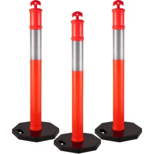 liikluspiirde postid 110 cm – Liikluspiirde postid (110 cm, 42 cm alus, 10 cm helkur)