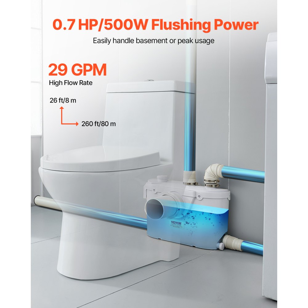 Macerator Pump (500 W, 110 L/Min, 8 m Tõstekõrgus) – toote pilt 1