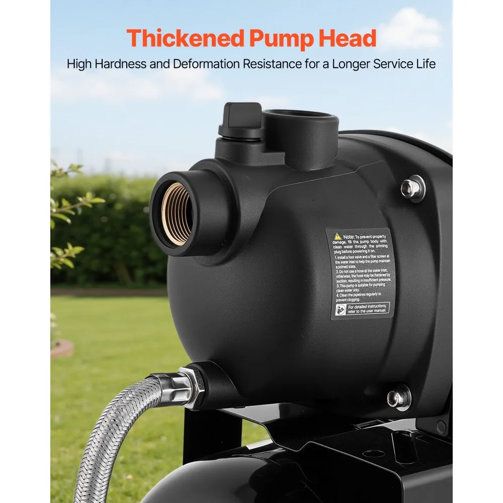 Madala Kaevu Pump Koos Rõhupaagiga (1,1 Hj, 5000 L/h, 19 L Paak) – toote pilt 4