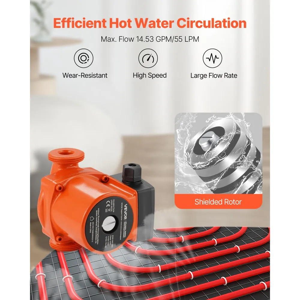 Malmist Tsirkulatsioonipump (1/8 Hj, 220-240V, 55 L/Min) – toote pilt 3