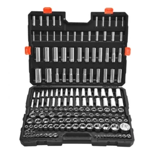 mehaaniku padrunikomplekt 163 osa – Mehaaniku Padrunikomplekt (163 Osa, 9,5 & 6,4 & 12,7 Mm, CR-V Teras)