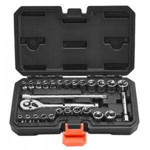 mehaaniku tööriistakomplekt CR-V teras – Mehaaniku Tööriistakomplekt (27 Osa, 6,4 mm Padrunid, CR-V Teras)