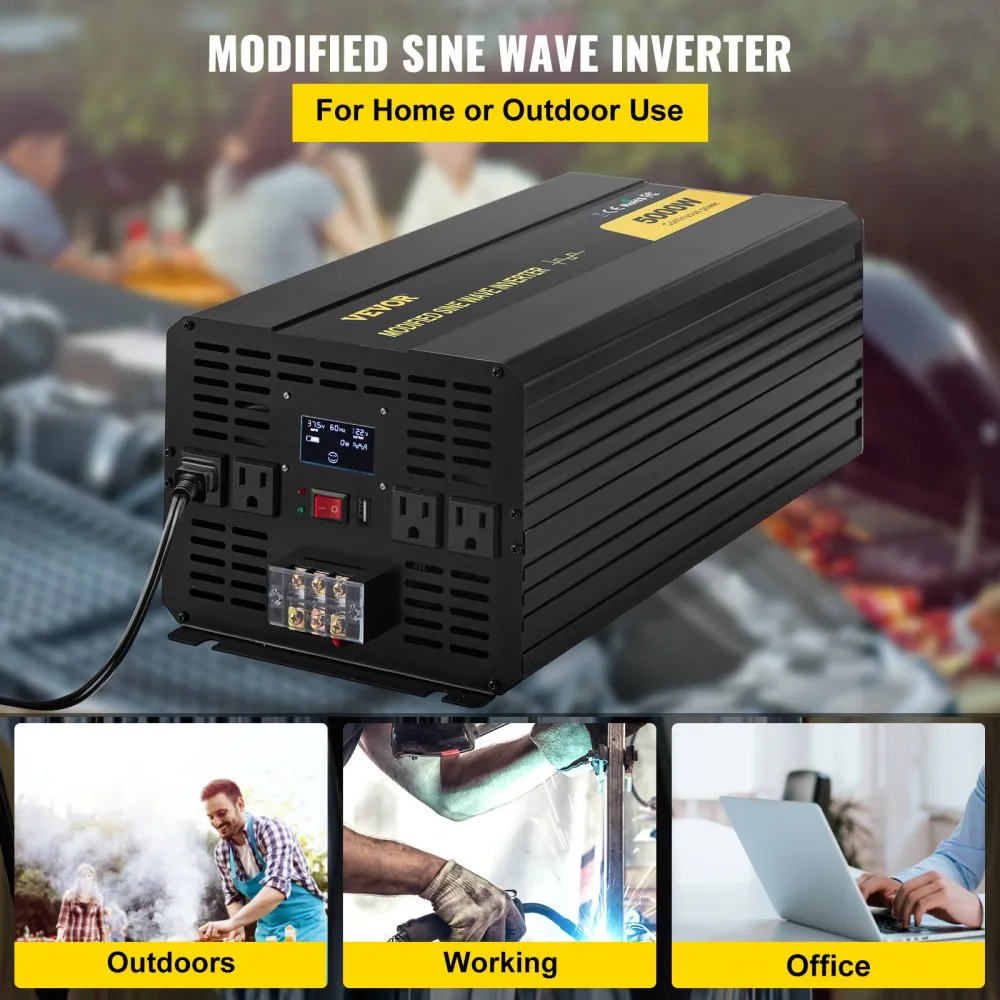 Muudetud Siinuslaine Inverter (5000 W, DC12V, AC120V) – toote pilt 1