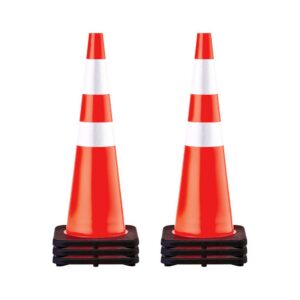 ohutuskoonus musta raskusjalaga – Ohutuskoonus Musta Raskusjalaga (91,4 cm, PVC, Helkurkraed)