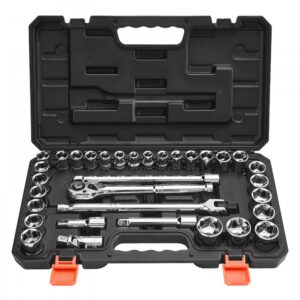mehaanikutööriistade komplekt 33 osa – Padrunikomplekt, 33 Osa, 12,7 mm, Mehaanikutööriistade Komplekt, CR-V Teras