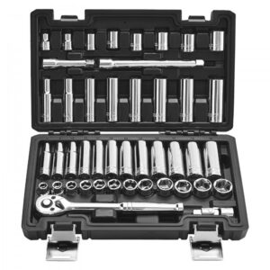 padrunvõtmete komplekt 44 osa – Padrunvõtmete komplekt (44 osa, 9,5 mm, CR-V teras)