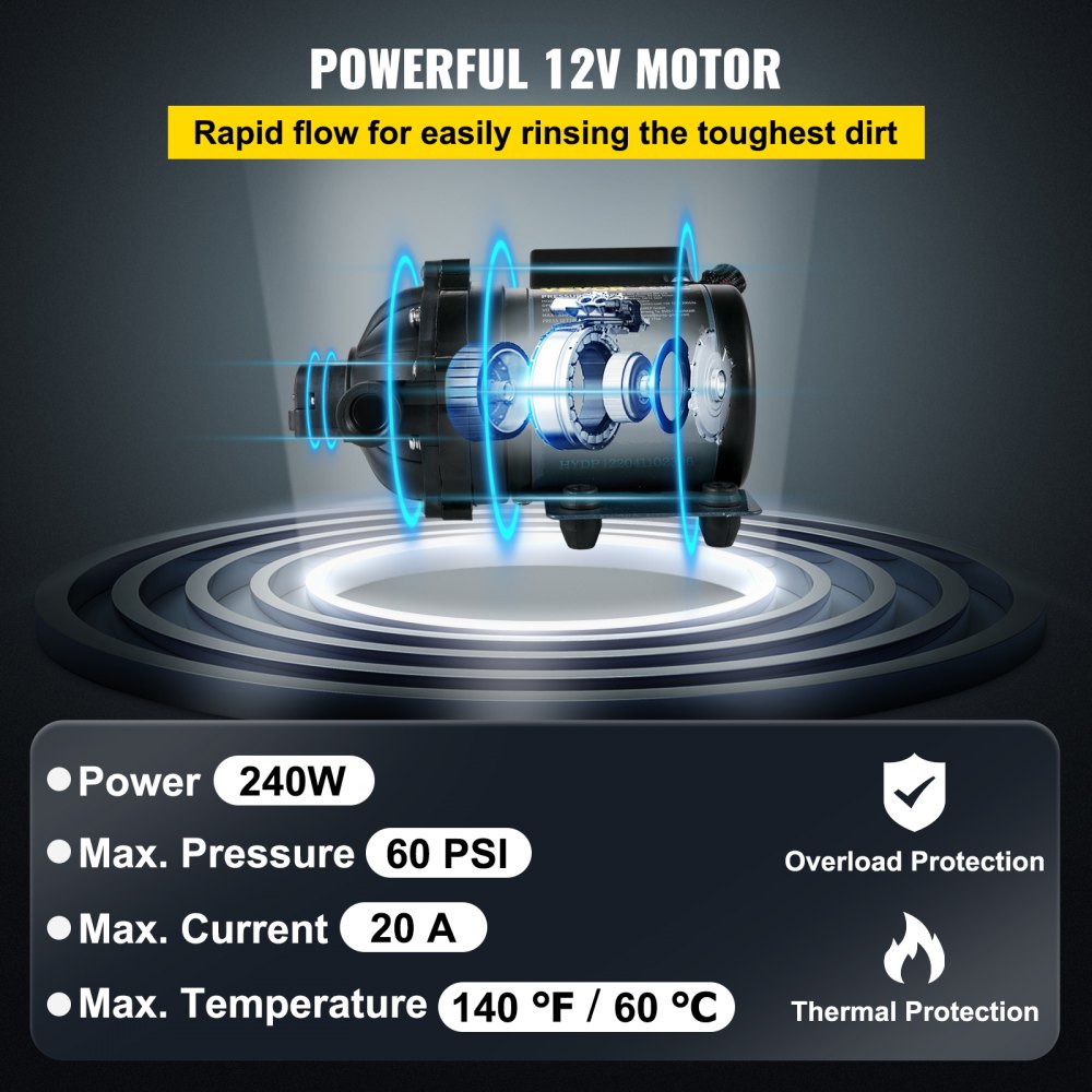 Pesupump (12V, 26 L/min, 4 Bar) – toote pilt 2