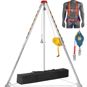 piiratud ruumi päästetripood 1179 kg – Piiratud ruumi päästetripood (1179 kg vintsi tõmbejõud, 2,43 m jalad, 30 m kaabel)