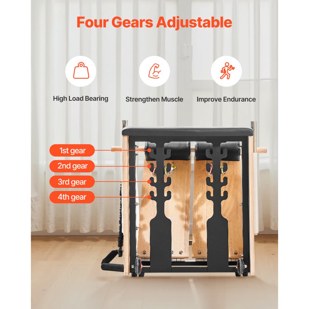 Pilatese Tool (Reguleeritavad Tasemed, Kummipuu Raam, 159 Kg Kandevõime) – toote pilt 3