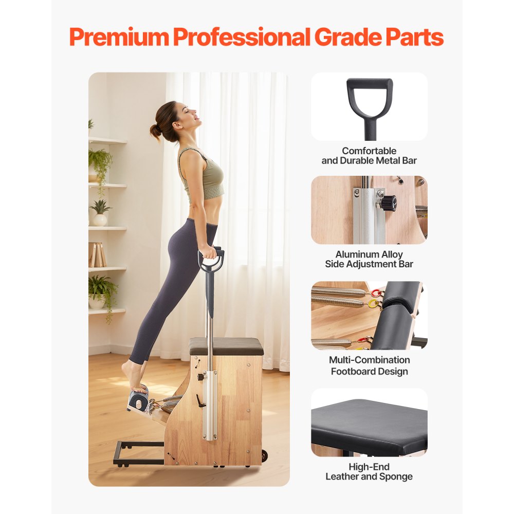 Pilatese Tool (Reguleeritavad Tasemed, Kummipuu Raam, 159 Kg Kandevõime) – toote pilt 4