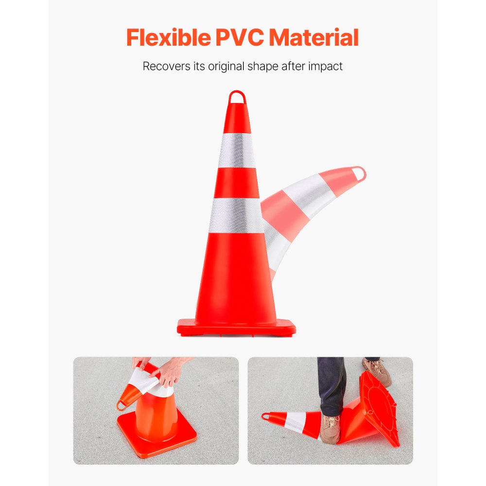 PVC Liikluskoonused (12 Tk, 71 Cm, 2 Helkurkraed) – toote pilt 3