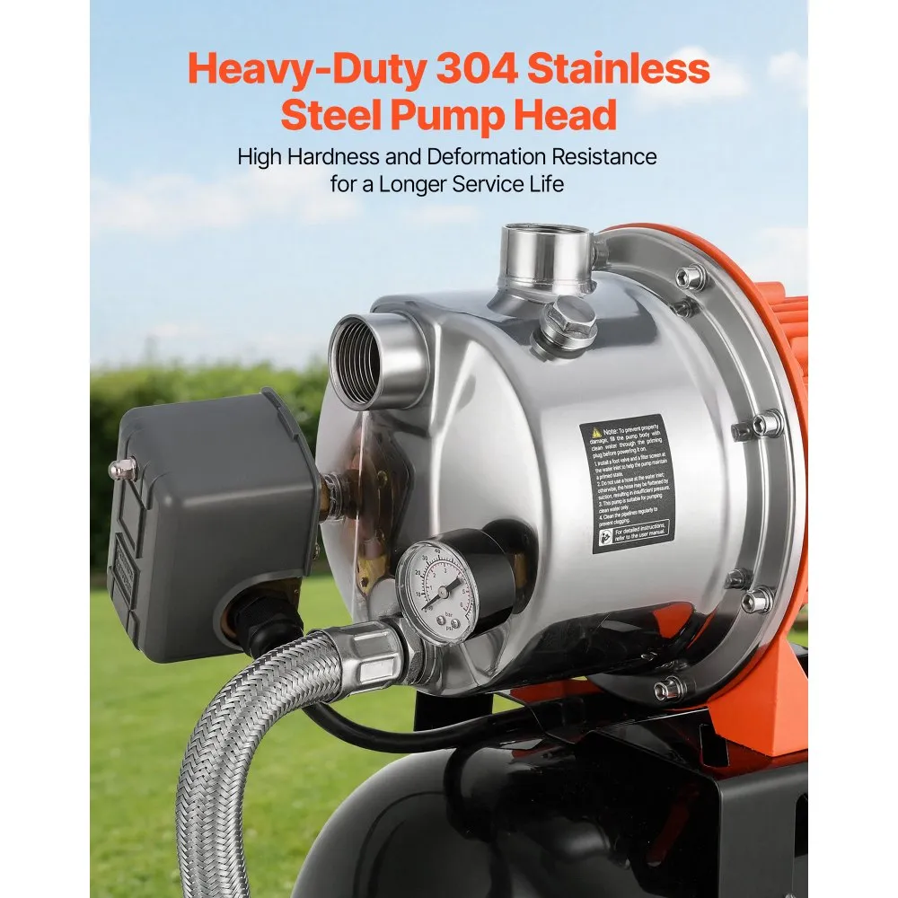 Roostevabast Terasest Madalaveepump (1,6 Hj, 5000 L/h, 19 L Paak) – toote pilt 4