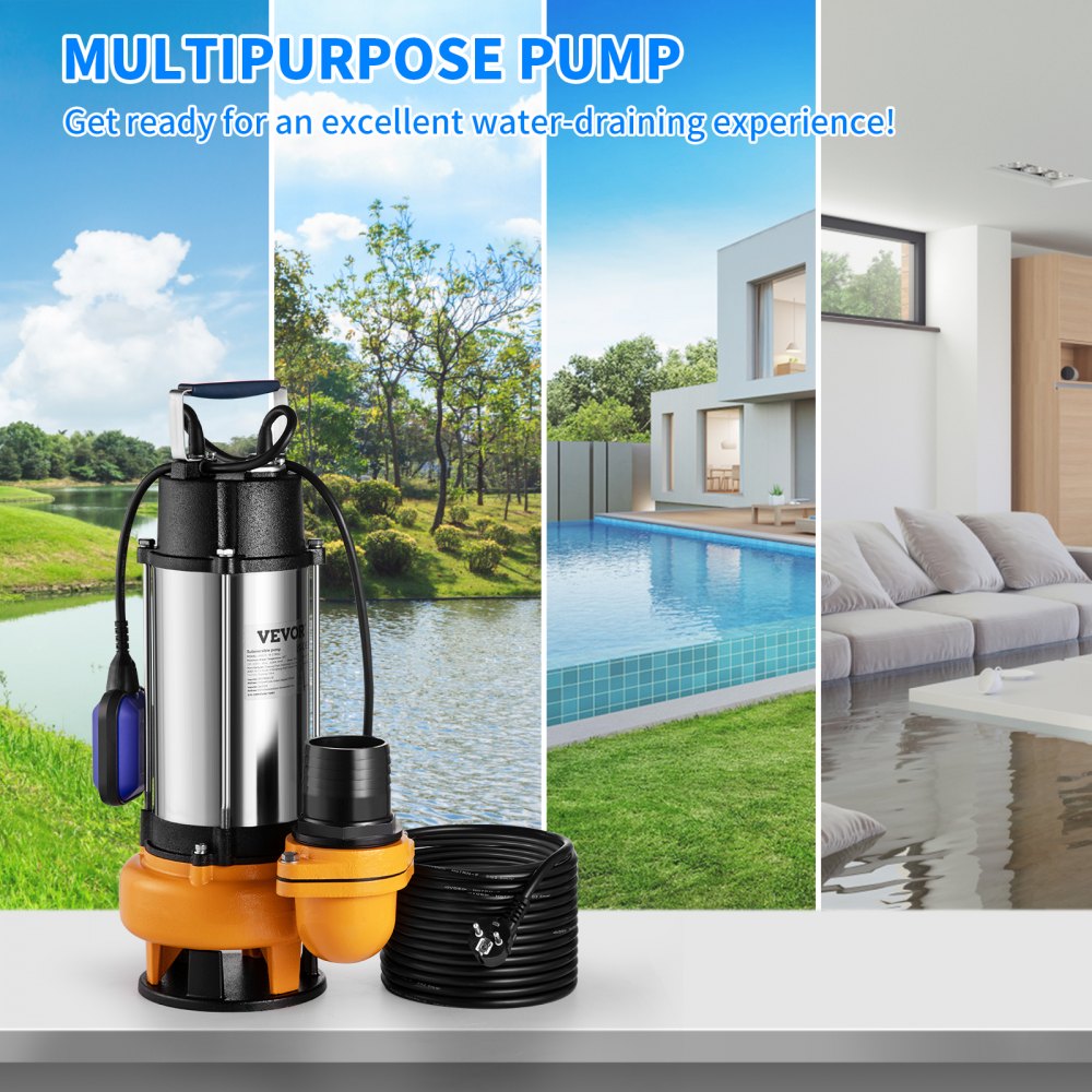 Sukelpump (2200 W, 60 000 L/h, 8 m Kaabel, Automaatne Ujuklüliti) – toote pilt 1