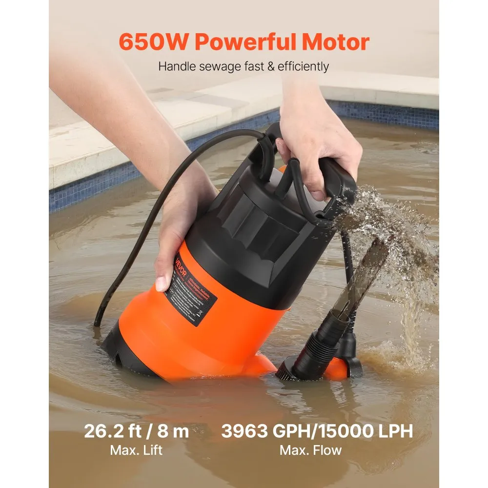 Sukelpump Reovee Jaoks (650 W, 15 000 L/h, 8 m Tõstevõime) – toote pilt 1