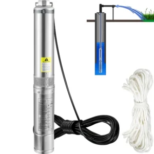 süvavee sukelduspump 750 W – Süvavee Sukelduspump (750 W, 100 L/min, 66 m Tõstekõrgus, 20 m Elektrijuhe)